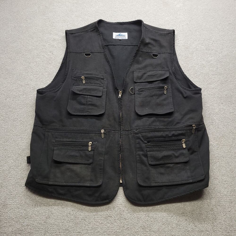 Bluestone 2XL Cargo Utility Vest Security Hunting Hiking Fishing Multi Pocket